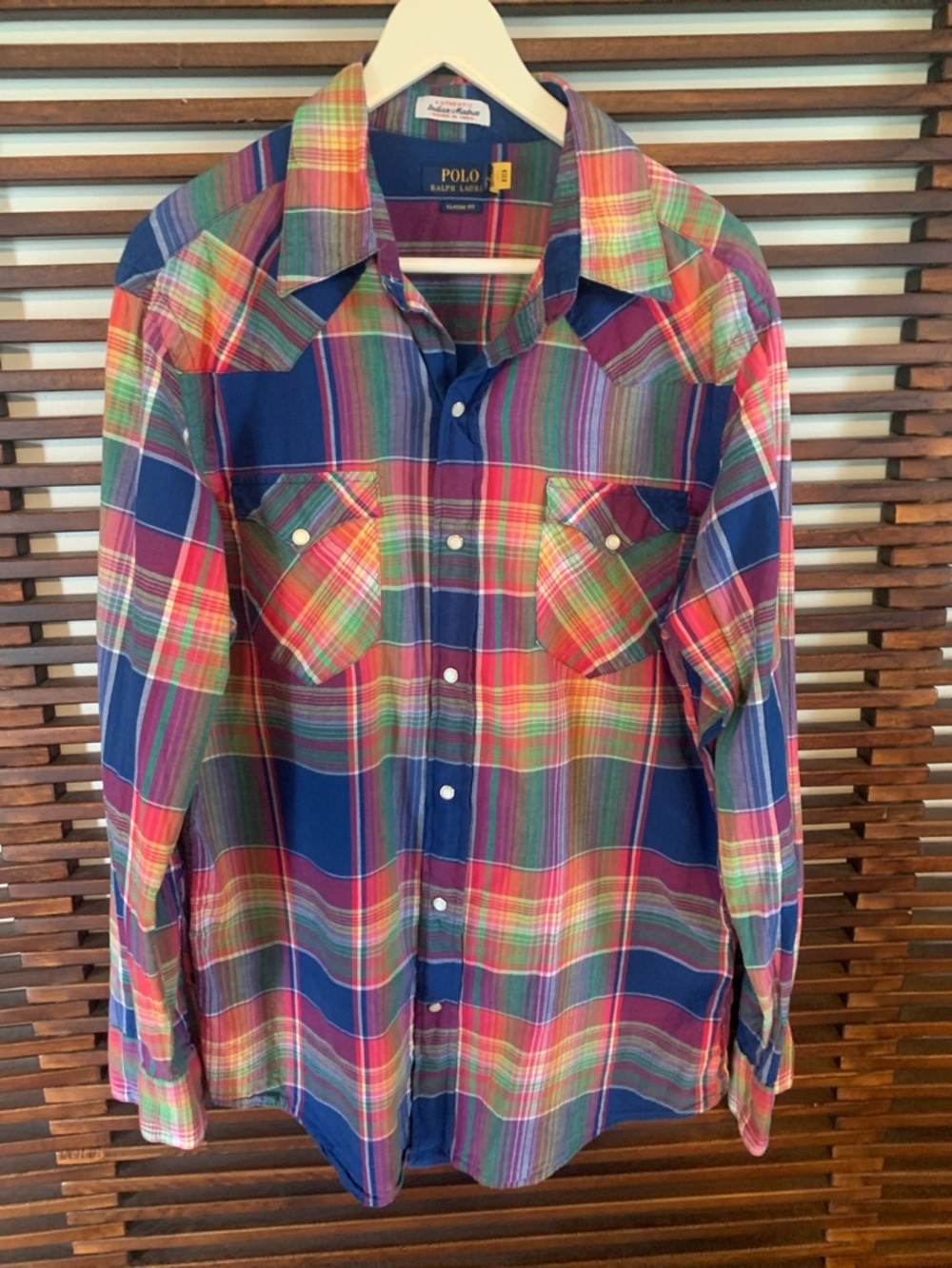 Polo by Ralph Western Madras Plaid Shirt
